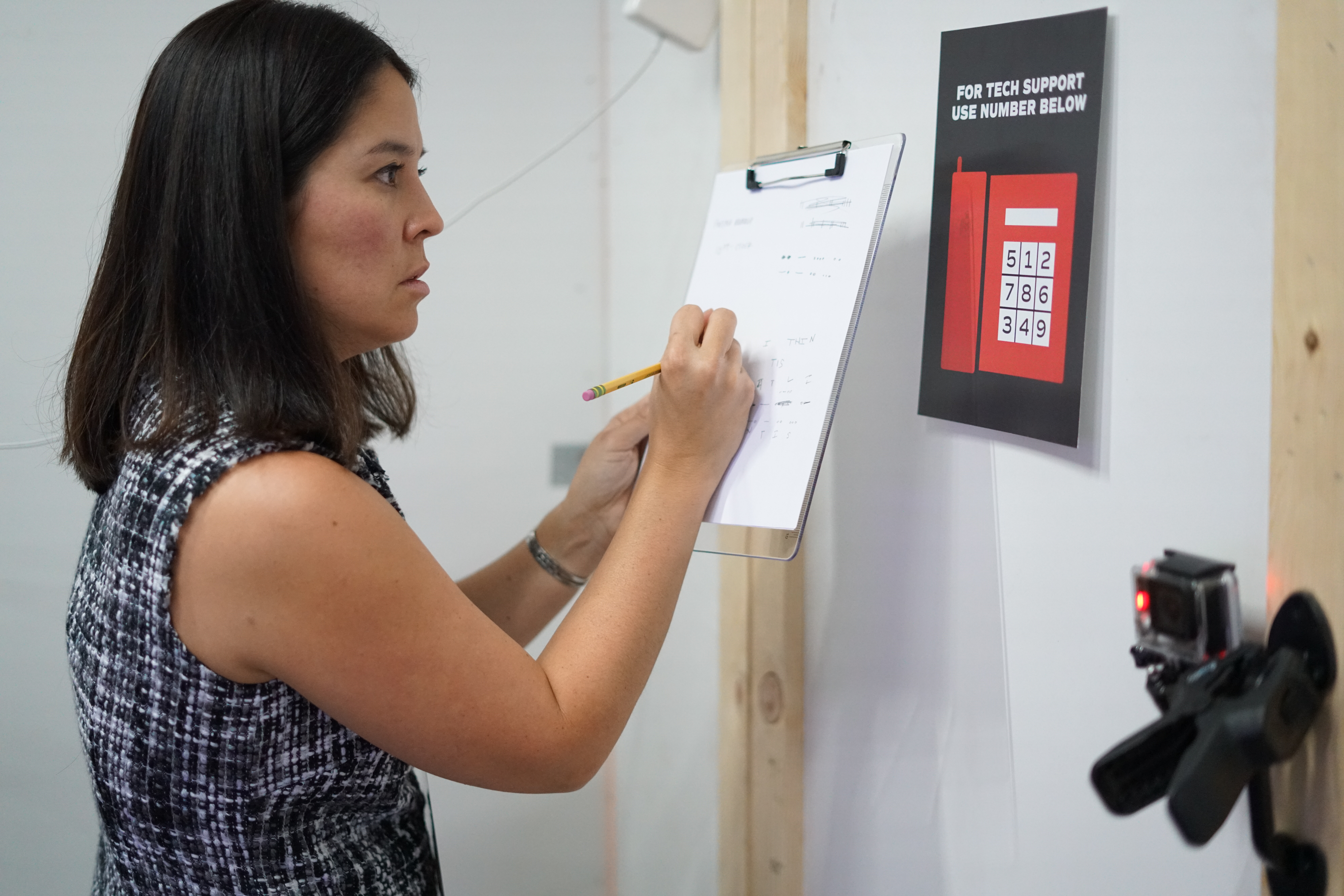 A participant realizing that real phone numbers have 10 digits, not nine.